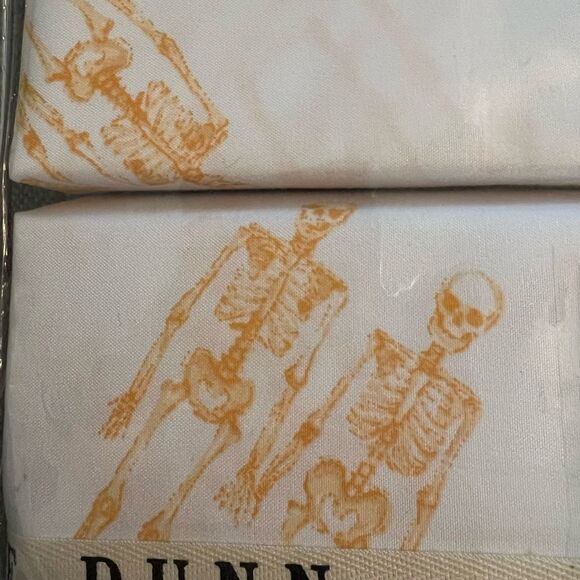 Rae Dunn Skeleton Halloween Full Sheet Set - Picture 4 of 4